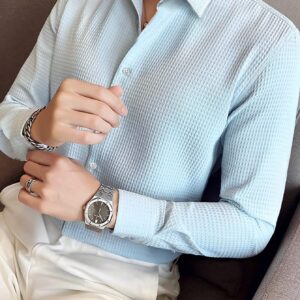 Camisa Elegante Celeste