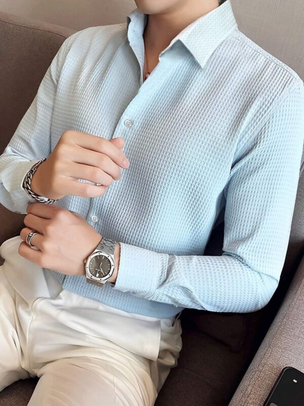 Camisa Elegante Celeste