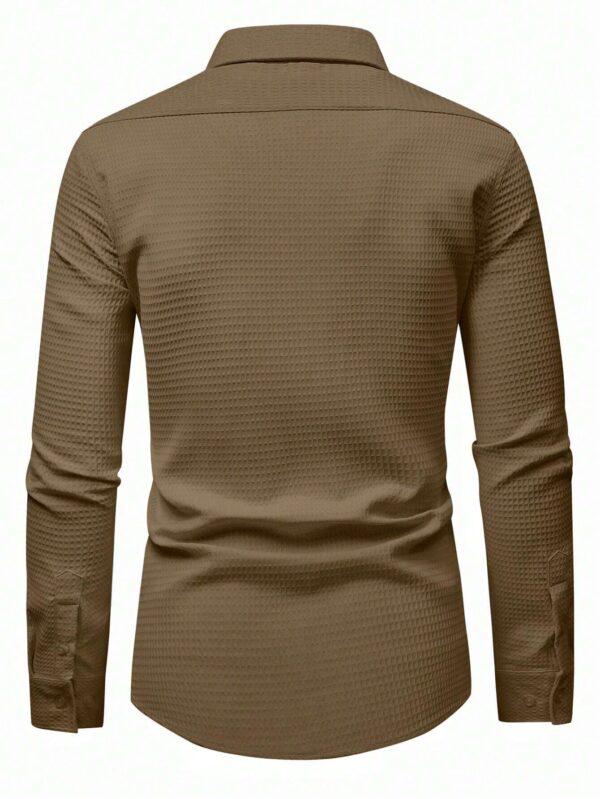 Camisa Elegante Café - Imagen 2